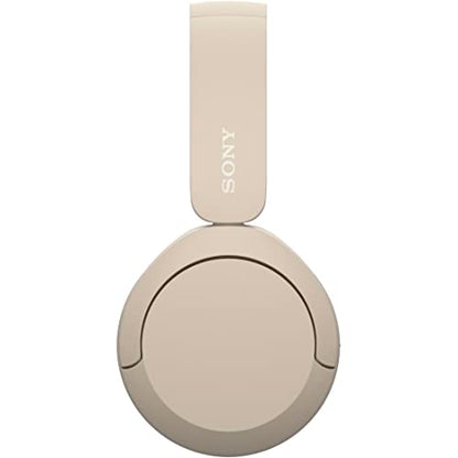Sony WH-CH520 Best Wireless Bluetooth On-Ear Headphones with Microphone for Calls and Voice Control, Up to 50 Hours Battery Life with Quick Charge Function, Includes USB-C Charging Cable - Beige - color: Beige