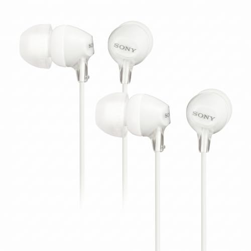 Sony MDREX15LP in-Ear Earbud Headphones, White (Pack of 2) - color: White (Pack of 2), style: 3.5mm Aux, No Mic