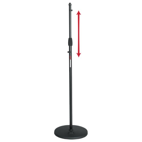 Gator Frameworks Microphone Stand with 12" Weighted Base and Soft Grip Twist Clutch Height Adjustment, (GFW-MIC-1200) - style: 12" Weighted Base