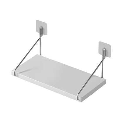 HERCHR Small Floating Shelves, Speaker Shelves Cable Box Shelf Projector Shelf Router Shelf Wall Hanging Shelf Floating Entertainment Center Shelves for Home(White)