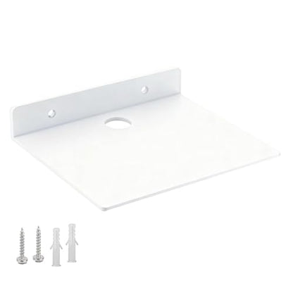 Small Shelf for Wall, 5 Inch, Metal Floating Shelves for Echo, Cameras, Small Speaker Wall Mount Shelves (White 1pcs) - color: White 1pcs