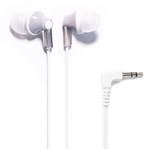 Panasonic ErgoFit Wired Earbuds, In-Ear Headphones with Dynamic Crystal-Clear Sound and Ergonomic Custom-Fit Earpieces (S/M/L), 3.5mm Jack for Phones and Laptops, No Mic - RP-HJE120-S (Silver) - color: Silver, style: No Mic