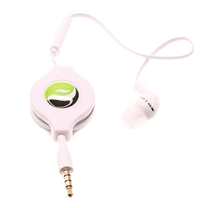 Headphone Retractable Mono Earphone Compatible with Amazon Fire HD 10 (2021 Release),(2019 Release),(2017 Release) - 3.5mm w Mic Headset Handsfree Earbud Earpiece W9V