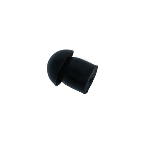 50Pcs Replacement Ear Tips Earbud Radio Black Silicone Mushroom | compatible with Motorola Baofeng Kenwood Midland Yaesu Cobra Icom HYT Acoustic Tube Earpiece 2 Way Raio - color: Black