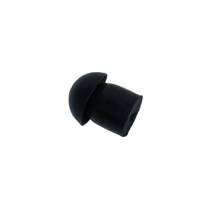 50Pcs Replacement Ear Tips Earbud Radio Black Silicone Mushroom | compatible with Motorola Baofeng Kenwood Midland Yaesu Cobra Icom HYT Acoustic Tube Earpiece 2 Way Raio - color: Black