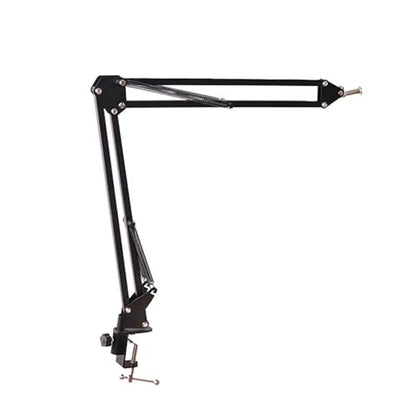 Mic Boom Arm, 98cm Telescopic Arm Cclamp Desk Mount Microphone Stand, Desk Mount Mic Holder with DualPurpose Universal Ball Head Adapter for Podcast Streaming Gaming Studio