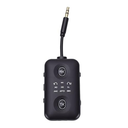 Generic Bluetooth 5.4 Transmitter Receiver, Wireless Audio Adapter with Rotatable Audio Jack, Ultra Low Latency Bluetooth 5.4 Transmitter Adapter, Builtin 300mAh Battery USB Type C