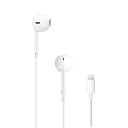 Apple EarPods Headphones with Lightning Connector, Wired Ear Buds for iPhone with Built-in Remote to Control Music, Phone Calls, and Volume | Lightning connector with in-line controller and microphone for music, video playback and phone calls - style: Lig