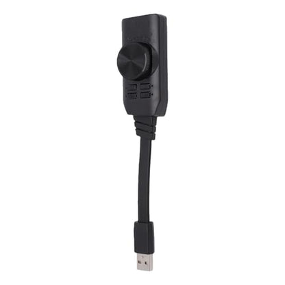 USB Sound Card 7.1 Surround Sound Adapter USB Audio Adapter External Card with Volume Control Mic Mute Game Effects for PC Laptop Desktop