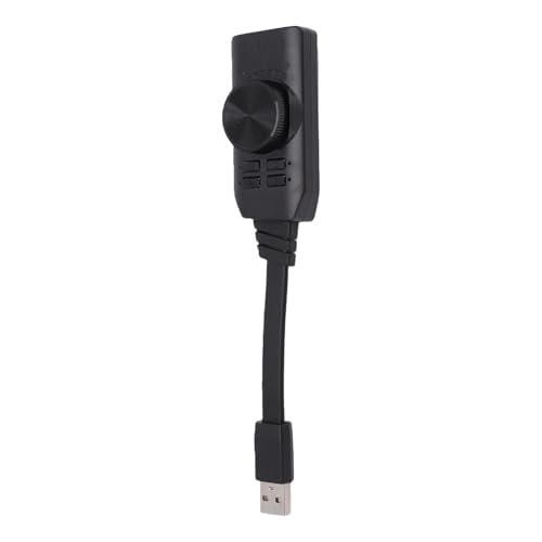 Zunate USB Sound Card 7.1 Surround Sound Adapter, External Audio Converter with Volume Control and Mic Mute for PC Laptop Desktop Gaming Headset Audio Jacks