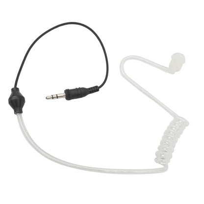 Clear Coil Tube Earbud Headset with PTT Mic 2-Pin Screw Earpiece Transparent Acoustic Surveillance Kit Compatible for Hytera PD502 PD562 BD502 TC-508 TC-580 Radios