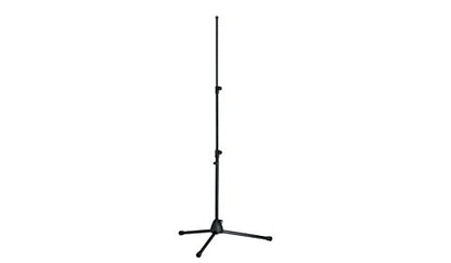 K&M König & Meyer 19900.500.55 Tripod Microphone Stand | Lightweight Base | Sturdy Folding Legs | Adjustable Height Clutch Up To 58” | Storage/Travel Compact Design | Pro Grade | German Made | Black