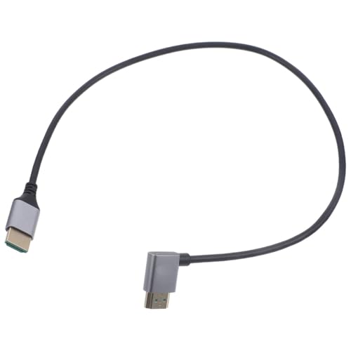 Alasum Right Angle Video Cable Connector for Monitors and Tvs Flexible Connector Wire Male to Male Adapter for Home Theater and Gaming Systems