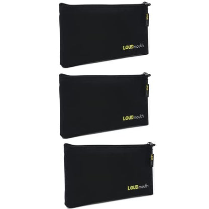 LOUDmouth Zippered Pouch for Handheld Wired Microphones | Mic Bag | 9.25" x 5" (3 Pack) - size: 3 Pack