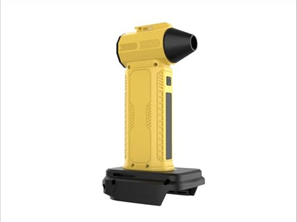 Compressed Air Duster Blower Electric 300000 RPM Power Compatible with Dewalt 20v Battery Turbo Fan Leaf Blower-No Canned for Cleaning car Snow Blowing (Yellow) (Battery NOT Include)