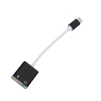 USB C Microphone Adapter, Aluminum Alloy Type C Sound Card, 7.1 Channel USB External Sound Card, Plug and Play, Compact 13g Audio Adapter for Desktop Laptop Gaming