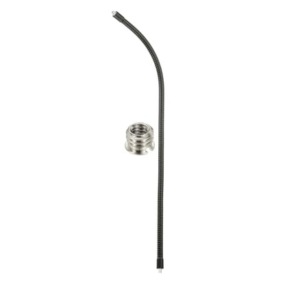 PATIKIL 20" Gooseneck, 1/4"-20 Male to Male Thread Metal Universal Hose Flexible Arm Gooseneck Tube Extension Holder with Reducing Screws for Action Camera, Phone, Microphone, Black - size: 50cm