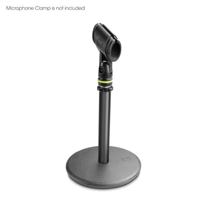 Gravity Microphone Stand MS T 01 B Tabletop Microphone Stand with Round Base for Desktop Recording and Podcasting, black