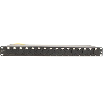 DIYTECH 16 Port XLR Patchbay — Balanced Patch Bay Audio Snake Panel with Reversible XLR Connectors, Metal Rack-Mount Chassis, Mounting Screws Included — Studio, Live Sound & Broadcast