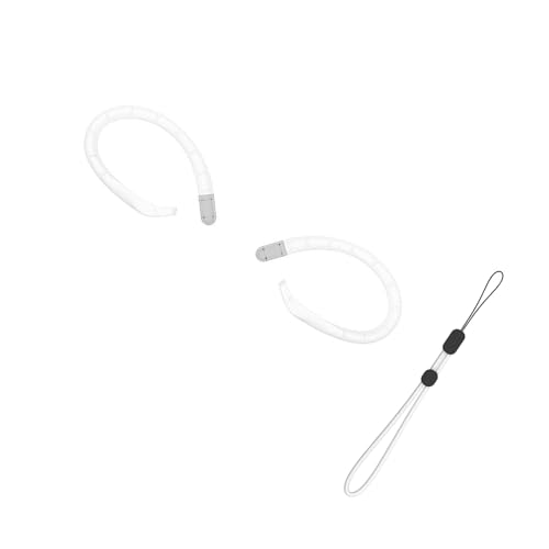 1Pair Silicone Ear Hooks for Buds/Buds 4 Earphone Ear Hook Secures Fit & Antislip Design for Sports and Travel - color: White