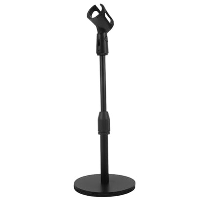 Adjustable Desktop Microphone Stand with Metal Weighted round Base and Stable Support for Condenser and Dynamic Microphones Suitable for Professional Use and Performance