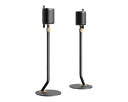 FITUEYES Universal Speaker Stand Pair, with Height Adjustable, Black,1 Pair - color: Black