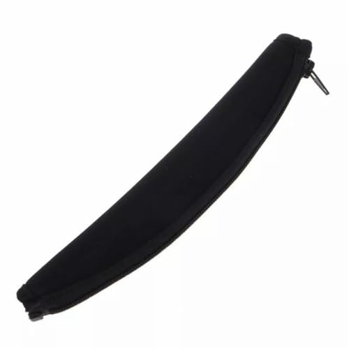 Headphones Headband Cover for QC15 QC2 QC35 QC25 Headset Headband Cushion Pads Bumper Cover Zipper Replacement (Black) - color: Black
