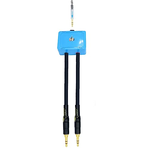 Arklove 18ft Sound Channel swicher 1/8" aux Input 3.5mm Female to 2X 3.5 Output Switch Selector 2 in 1 Out R/L Stereo Audio 1 in 2 Out Stereo Audio Splitter with Phone pc Player - size: 18ft, style: 3.5mm switch selector