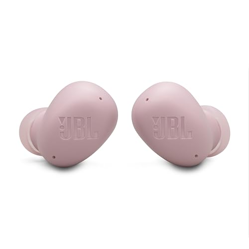 JBL Vibe Buds 2 - True Wireless Noise Cancelling Earbuds with JBL Pure Bass Sound & Smart Ambient Technology, 4mics for Crisp, Clear Calls, up to 40Hrs of Playback, IP54 Dust & Water Resistant (Pink) - color: Pink