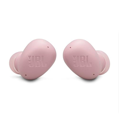 JBL Vibe Buds 2 - True Wireless Noise Cancelling Earbuds with JBL Pure Bass Sound & Smart Ambient Technology, 4mics for Crisp, Clear Calls, up to 40Hrs of Playback, IP54 Dust & Water Resistant (Pink) - color: Pink