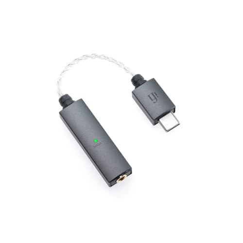 iFi GO Link - Portable DAC & Headphone Amplifier-USB - C to 3.5mm Adapter | Improve Sound from any Device - Gold-plated 3.5mm Headphone Socket – Supports Hi-Resolution 32-bit/384kHz/DSD256/MQA