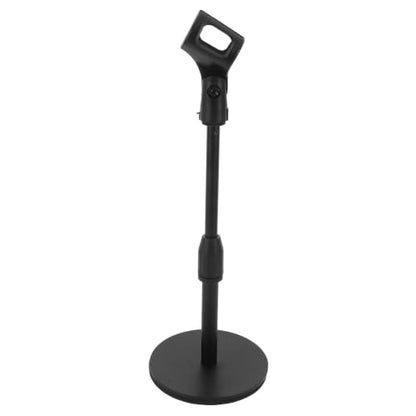 Adjustable Mic Stand Desk Mount with 120mm Metal round Base, Universal Compatibility for Dynamic and Condenser Microphones, Height Adjustable Desktop Microphone Holder for Singing