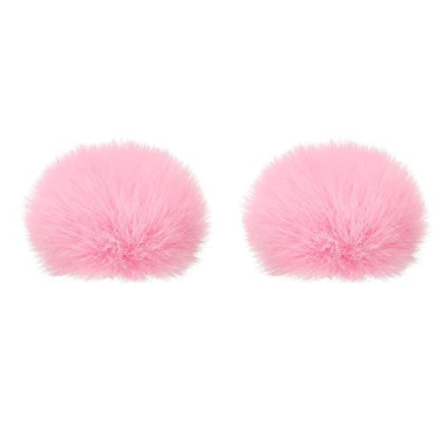 PATIKIL Furry 마이크 윈드스크린 8mm x 62mm 마이크 커버 윈드실드 실내 실외 마이크용 핑크 2팩 - color: 핑크, size: 8mm x 62mm