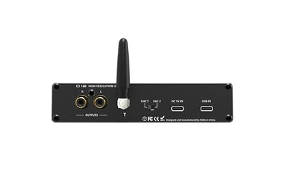S.M.S.L D12 Audio DAC Mini HiFi Audio Decoder DAC Input USB/Coaxial/Optical Output RCA/Headphone Amplifier DSD512 32-bit 768KHZ for PS5 Switch Support MQA (Black)