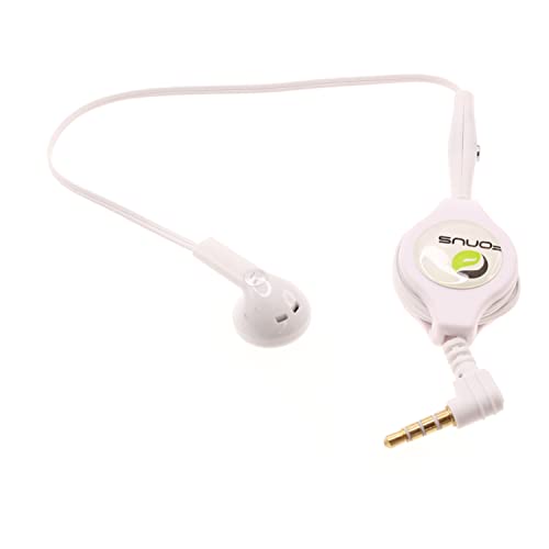 Headphone Retractable Mono Earphone Compatible with Samsung Galaxy A23,A14,A13,A03s - 3.5mm w Mic Headset Handsfree Earbud