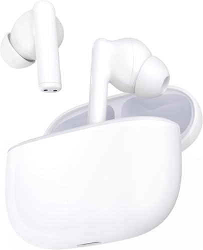 HONOR Choice X7 Lite Wireless Earbuds with Ear Hooks, Bluetooth 5.3 Headphones, ENC Noise Cancellation, IPX5 Waterproof, Deep Bass, Sports Earphones – White