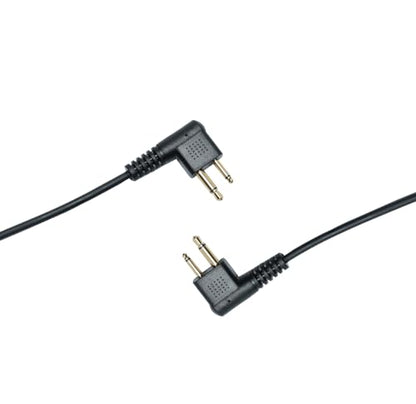2-Pack Grey Tube Earpiece Compatible with Motorola CP200D | 2-Pack, grey acoustic tube, ergonomic earplug, PTT mic; Compatible with Motorola CLS1110 BPR40 CP185 DTR700