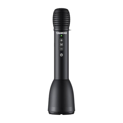 TAKSTAR 2-in-1 블루투스 무선 핸드헬드 마이크 및 음성 앰프, 7가지 음향 효과, 노래방 회의 야외 교사 연설 파티용 10W 휴대용 마이크 스피커 - DA10S(스피커 연결 없음) | Cover 1600 sq. ft, DSP Anti-Howl Tech, 5-Level Volume, 7 Sound Effects, 8H Battery Life, 10W Peak Power