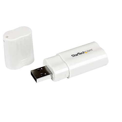 StarTech USB to Stereo Audio Adapter Converter, TAA (ICUSBAUDIO) | USB External sound Card, Laptop sound Card