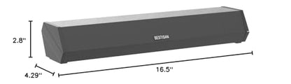 Bestisan Sound Bars for TV, 16'/50W Small Soundbar for TV, Sound Bar with Depths Sound Enhanced/DSP/Bass+/3EQ, Surround Sound Speakers for TV Works with HDMI ARC/CEC,Optical/BT/PC …