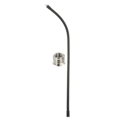 PATIKIL 20" Gooseneck, 1/4"-20 Female to Male Thread Metal Universal Hose Flexible Arm Gooseneck Tube Extension Holder with Reducing Screws for Action Camera, Phone, Microphone, Black - size: 50cm