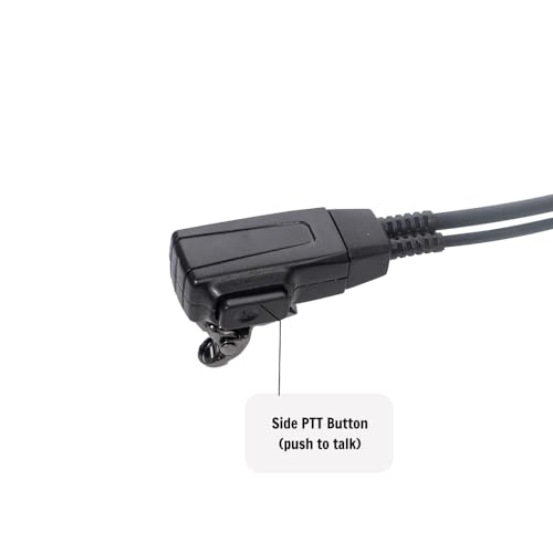 D-Shape Earpiece Headset with Mic PTT Walkie Talkie Two-Way Radio (20packs) | 2-Pin,Baofeng Kenwood UV-5R BF-888S BF-F8HP BF-F9 TK-3140 TK-3400 TK-3402