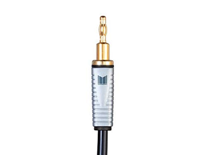 Monolith Multi-Strand Conductors Speaker Wire - 10 Feet - Pair, PE Insulated, 14AWG, Oxygen Free Copper With Gold Plated Banana Plug Connectors