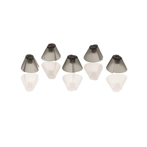 GN Resound Sure Fit Hearing Aid Standard Receiver Tulip Domes Dark Gray Split Ear Rub Piece Comfortable BTE Hearing Amplifier PSAP Kit Ear Tips Invisible, Perfect for Open Air (Open fit)(5 pcs) - size: 5 Count (Pack of 1)