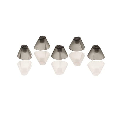 GN Resound Sure Fit Hearing Aid Standard Receiver Tulip Domes Dark Gray Split Ear Rub Piece Comfortable BTE Hearing Amplifier PSAP Kit Ear Tips Invisible, Perfect for Open Air (Open fit)(5 pcs) - size: 5 Count (Pack of 1)