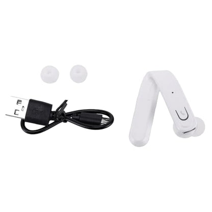 Bewinner Single Ear Bluetooth Headset, 15 to 20 Hour Playtime, IP67 Wireless Bluetooth Earpiece with HD Mic for Trucker Driver Office Travel Laptop Cell Phone (White) - color: White