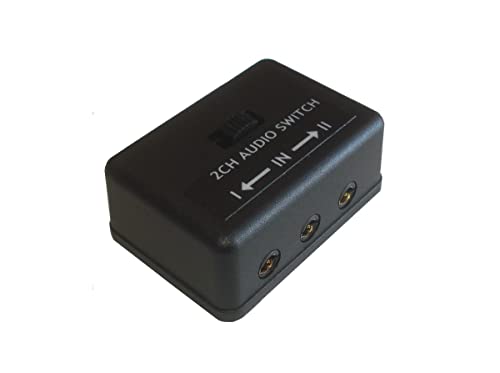 Two channel Audio Switch Box 1/8' 3.5mm ab Speaker switcher TRS & TRRS Switch Headphones jack