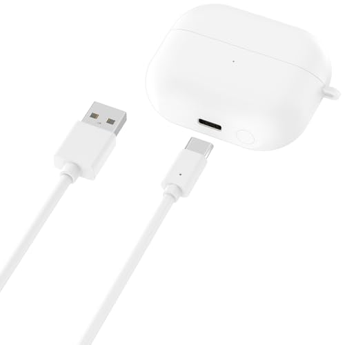 Inended for Samsung Galaxy Buds 3 FE Charging Case R420,Replacement Charger Station with USB C Cable Wired Earbuds Charging Dock Cradle (White) - color: White