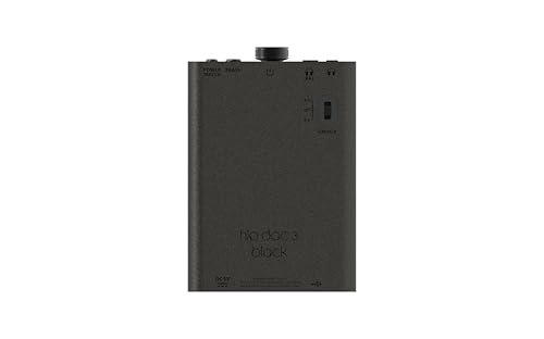 iFi Hip-dac 3 Black Portable Hi-Res DAC & Headphone Amp | True Balanced Circuit, 400mW Output, Dual USB-C, PCM 384kHz/DSD256/MQA, XBass, iEMatch, 12hrs Playtime