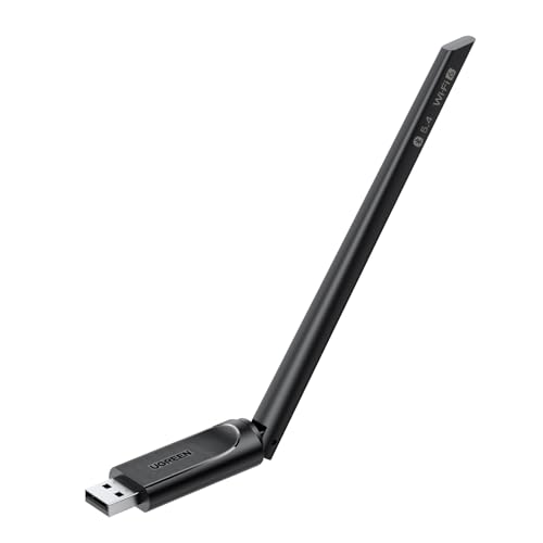 UGREEN 2-in-1 USB Bluetooth WiFi Adapter, AX900 + BT 5.4 WiFi 6 Adapter | 6dBi High Gain Antenna, 5GHz/2.4GHz Dual Band, Built-in Driver for Windows 10/11, for Desktop PC Laptop